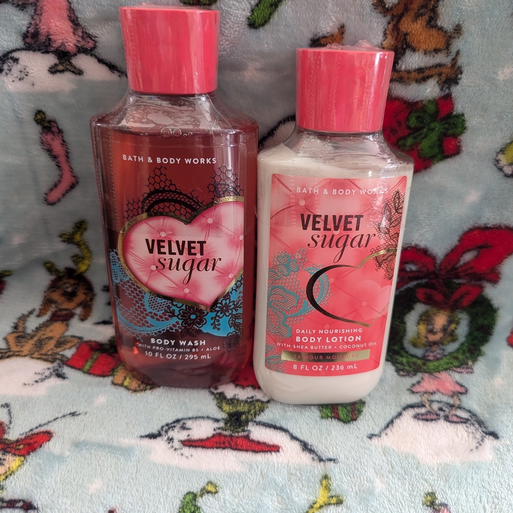 Bath & Body Works Velvet Sugar Body Wash & Lotion Set - New